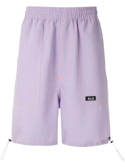 Àlg Contrast-stitching Bermuda Shorts In Purple