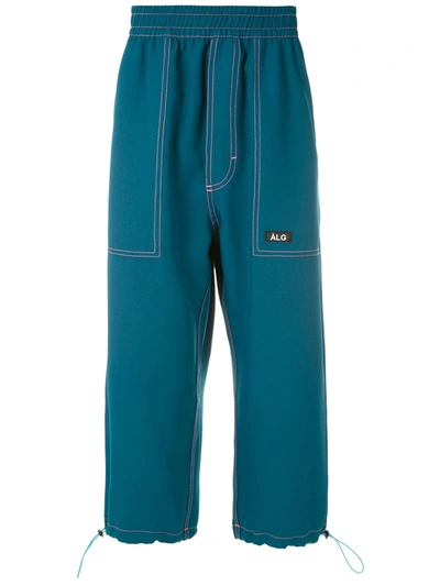 Àlg Oxford Cropped Trousers In Blue