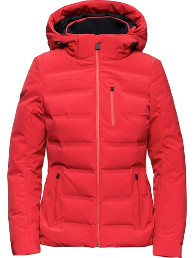 Aztech Mountain Nuke Hooded Puffer Jacket In Red