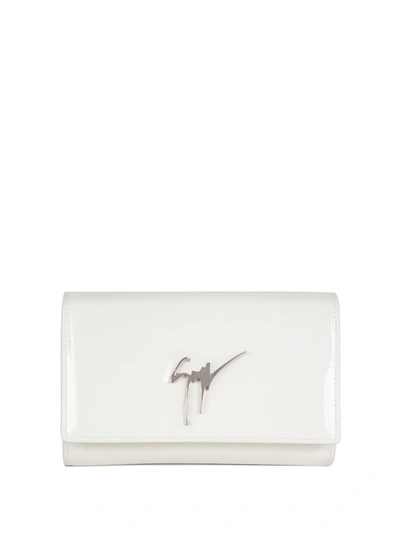 Giuseppe Zanotti Cleopatra Patent-leather Clutch In White