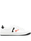 Kenzo Sneakers Kourt Lace Up In White Leather
