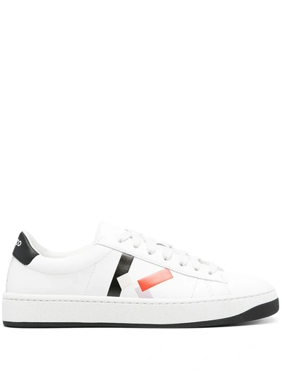 Kenzo Sneakers Kourt Lace Up In White Leather