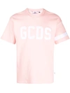 Gcds Embroidered Logo Round Neck T-shirt In Pink