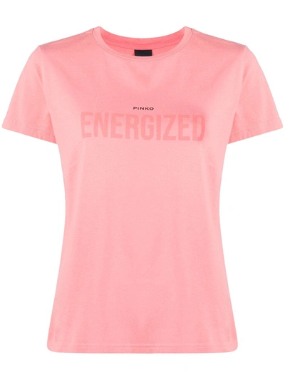 Pinko Neutrale Pink T-shirt With Lettering
