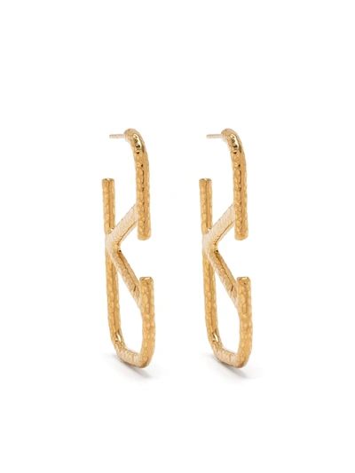 Valentino Garavani Vlogo Signature Earrings In Gold