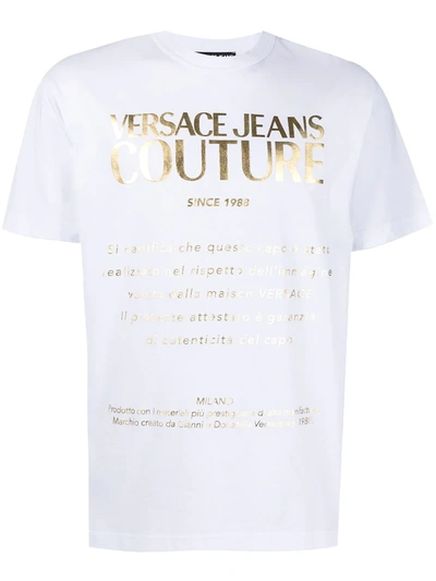 VERSACE JEANS COUTURE LOGO-PRINT COTTON T-SHIRT