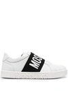 Moschino Logo-strap Low-top Sneakers In White