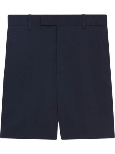 Gucci High-waisted Tailored Shorts In Blue