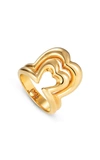 Nevernot Ready 2 Burst 18k Yellow Gold Ring In Gold