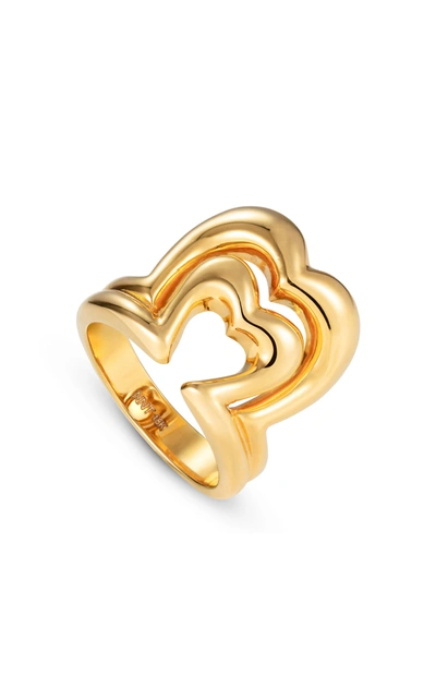 NEVERNOT READY 2 BURST 18K YELLOW GOLD RING