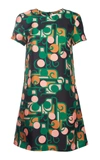 La Doublej Mini Flared Dress With Deco Print