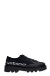 GIVENCHY CLAPHAM LACE UP SHOES IN BLACK CANVAS,BH1020H0L6001