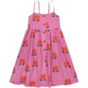 BOBO CHOSES FUCHSIA DRESS FOR GIRL WITH FLOWERS,121AC108 507