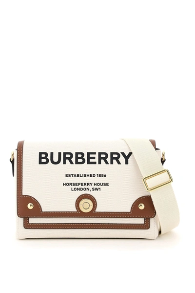 Burberry Note Medium Shoulder Bag In Natural (white)
