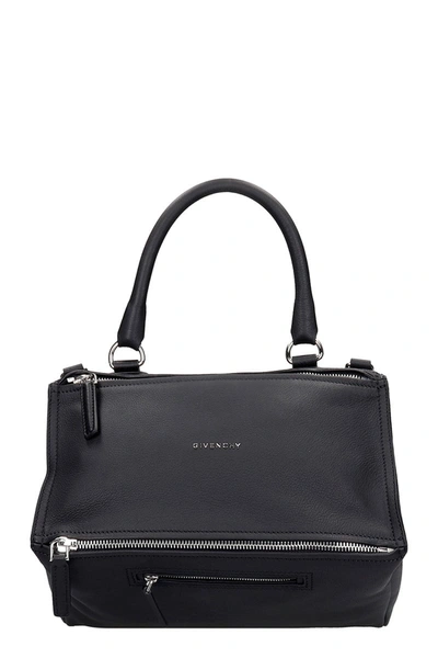 Givenchy Pandora Medium Hand Bag In Black Leather
