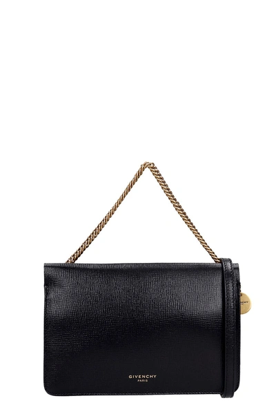 Givenchy Cross 2xbody Shoulder Bag In Black Leather