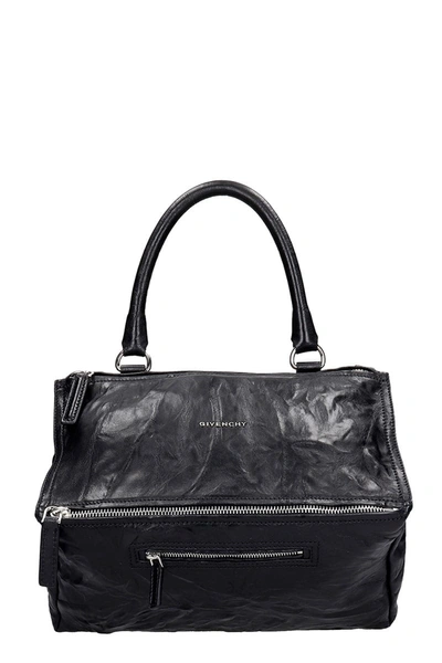 Givenchy Pandora Vintage Hand Bag In Black Leather