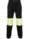 Gcds Teen Logo Stripe Track Trousers In Black