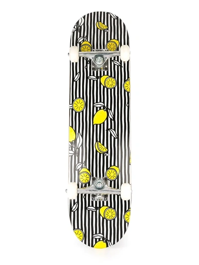 Ami Alexandre Mattiussi Striped Lemons Skateboard In Black