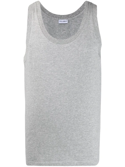 Dolce & Gabbana Stretch Fit Vest In Grey