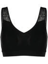 Chantelle Soft Stretch Padded Lace-back Bralette In Black