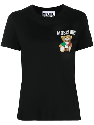 Moschino Bear-motif T-shirt In Black