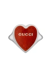 GUCCI LETTERING LOGO HEART RING