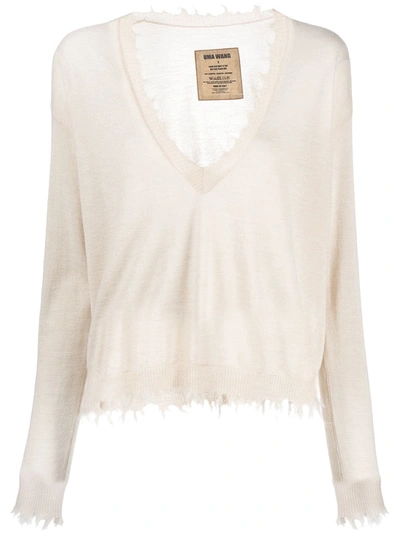 Uma Wang Off White Cashmere Knit Sweater