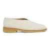 LEMAIRE OFF-WHITE SQUARE TOE SLIPPERS