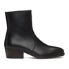 LEMAIRE BLACK ZIPPED BOOTS