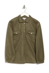 Abound Cozy Fleece Shirt Jacket In Olive Sarma