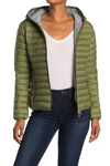 Save The Duck Giga Hooded Puffer Jacket In 1732 Caper