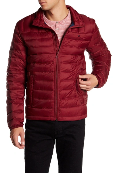 Tommy Hilfiger Packable Down Puffer Jacket In Red