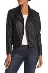 Cupcakes And Cashmere Faux Leather Moto Jacket In Black