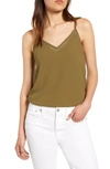 1.state Chiffon Inset Camisole In Lush Grass