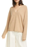 Vince Weekend V-neck Cashmere Sweater In H Desert Clay