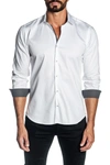 JARED LANG WOVEN TRIM FIT SHIRT,718194865014