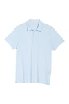 Zachary Prell Short Sleeve Polo Shirt In Ice Blue