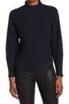 Abound Easy Stitch Ribbed Knit Mock Neck Sweater In Navy Salute
