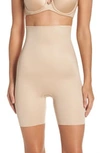 Spanx Power Conceal-her High-waisted Mid-thigh Shorts In Natural Glam