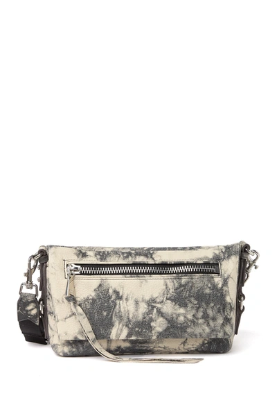 Aimee Kestenberg Zip Me Up Leather Crossbody Bag In Vanilla Black Tie Dy