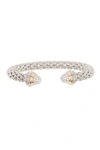 Meshmerise Cz Mesh Cuff Bangle In White