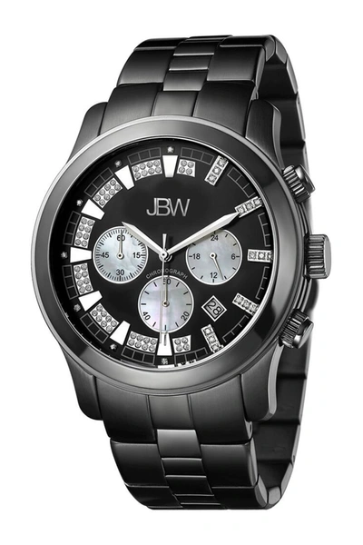 Jbw Delano Diamond Watch, 48mm In Black