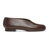 LEMAIRE BROWN STITCH SLIPPERS