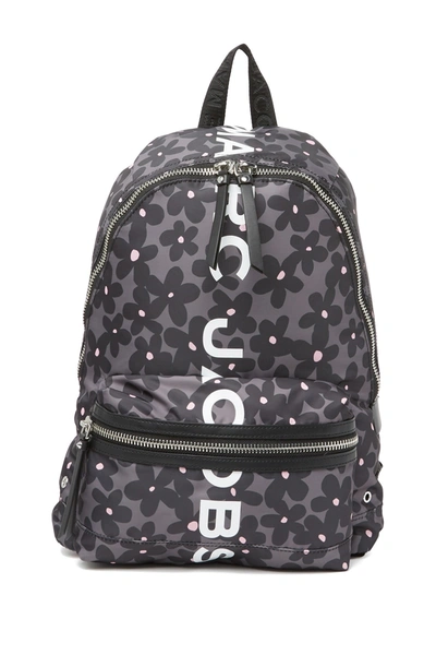 Marc Jacobs Suspiria Floral Logo Print Backpack In Grey Multi