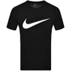 Nike Big Boys Solid Short Sleeves Hydroguard Rashguard In Black