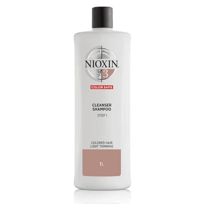 Nioxin System 3 Cleanser Shampoo For Color Treated Hair With Light Thinning 33.8 oz