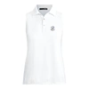 Ralph Lauren Sleeveless Piqué Polo Shirt In Pure White