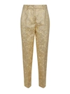 DOLCE & GABBANA DAMASK JAQUARD trousers IN GOLD colour