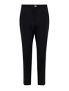 FERRAGAMO VIRGIN WOOL CARROT FIT TROUSERS IN BLACK